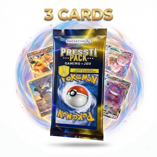 Presstine Pokemon Presstipack 3-Card Trading Card Pack, Color: Black, Size: Standard | Michaels Presstine Pokemon Presstipack 3-Card Trading Card Pack, Color: Black, Size: Standard | Michaels